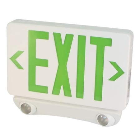 Elco Lighting LED Exit Sign and LED Emergency Light Combo, EE85HR EE85HR